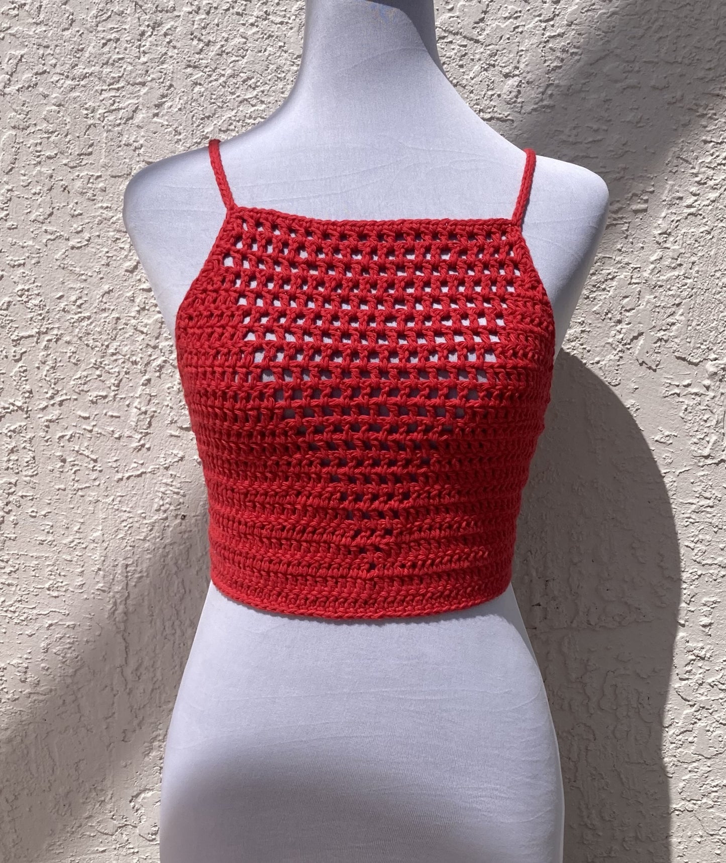 Red Crochet Valerie Top - Small