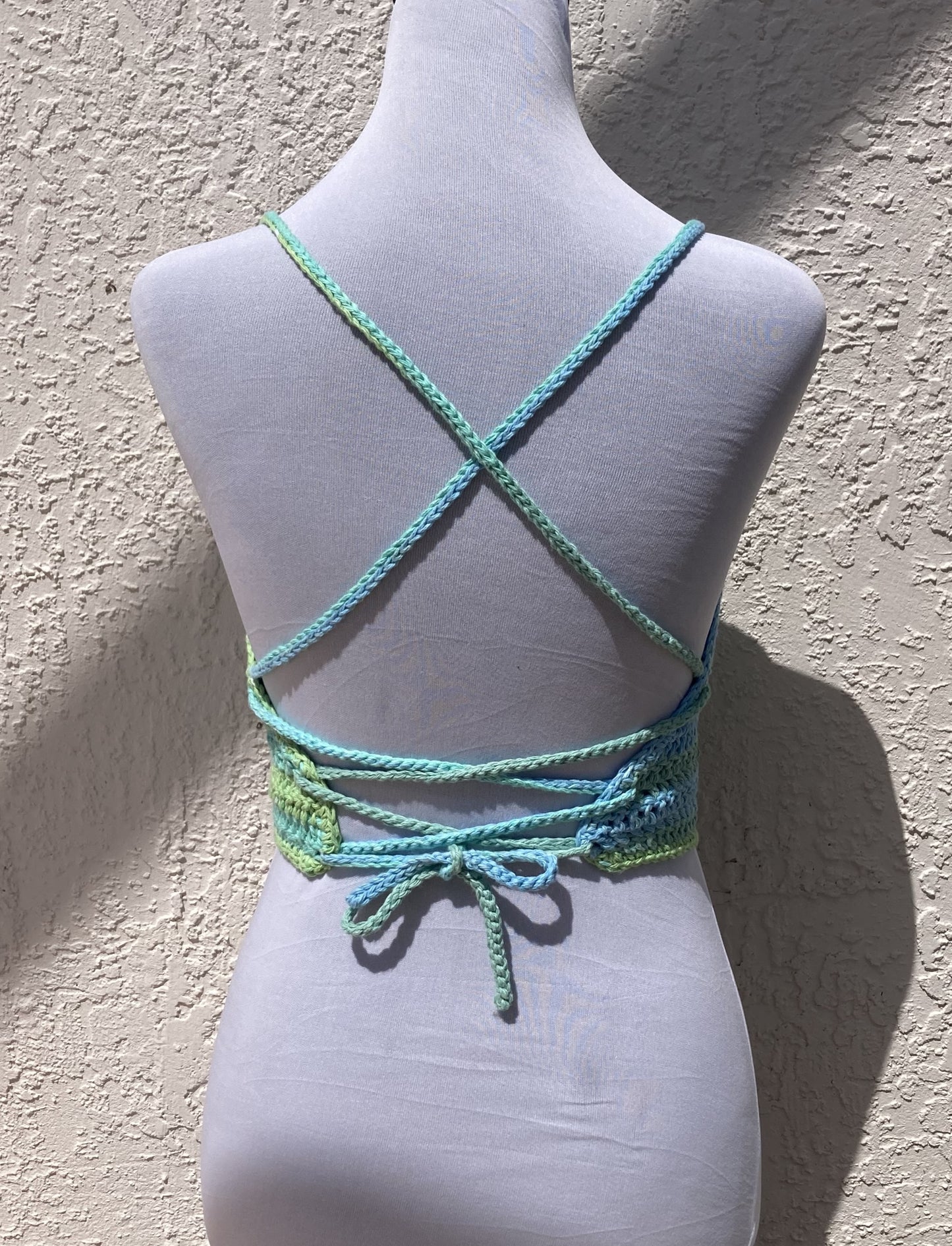 Ocean Stripes Crochet Valerie Top