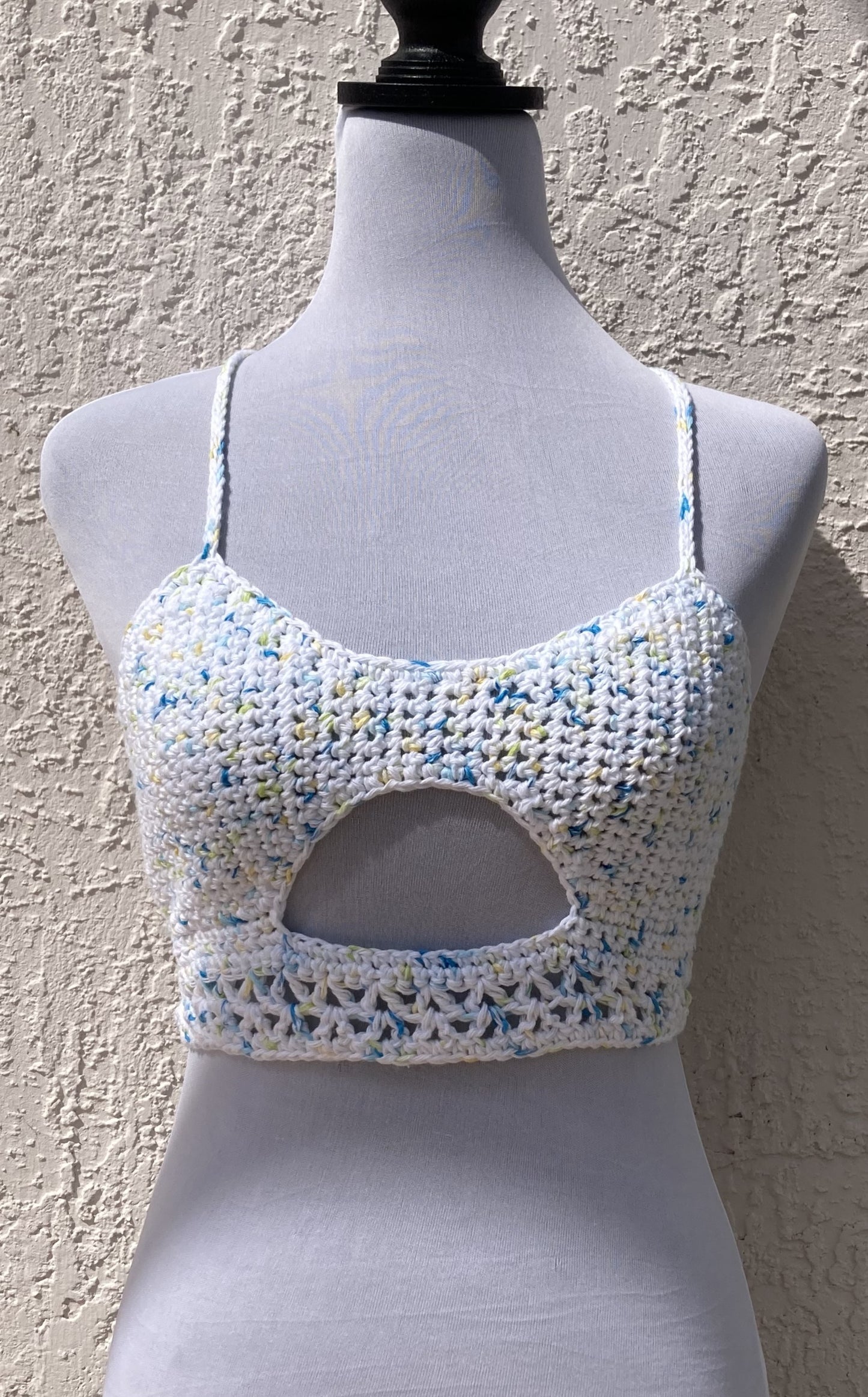 Happy Go Lucky Crochet Sneek A Peek Top - Small