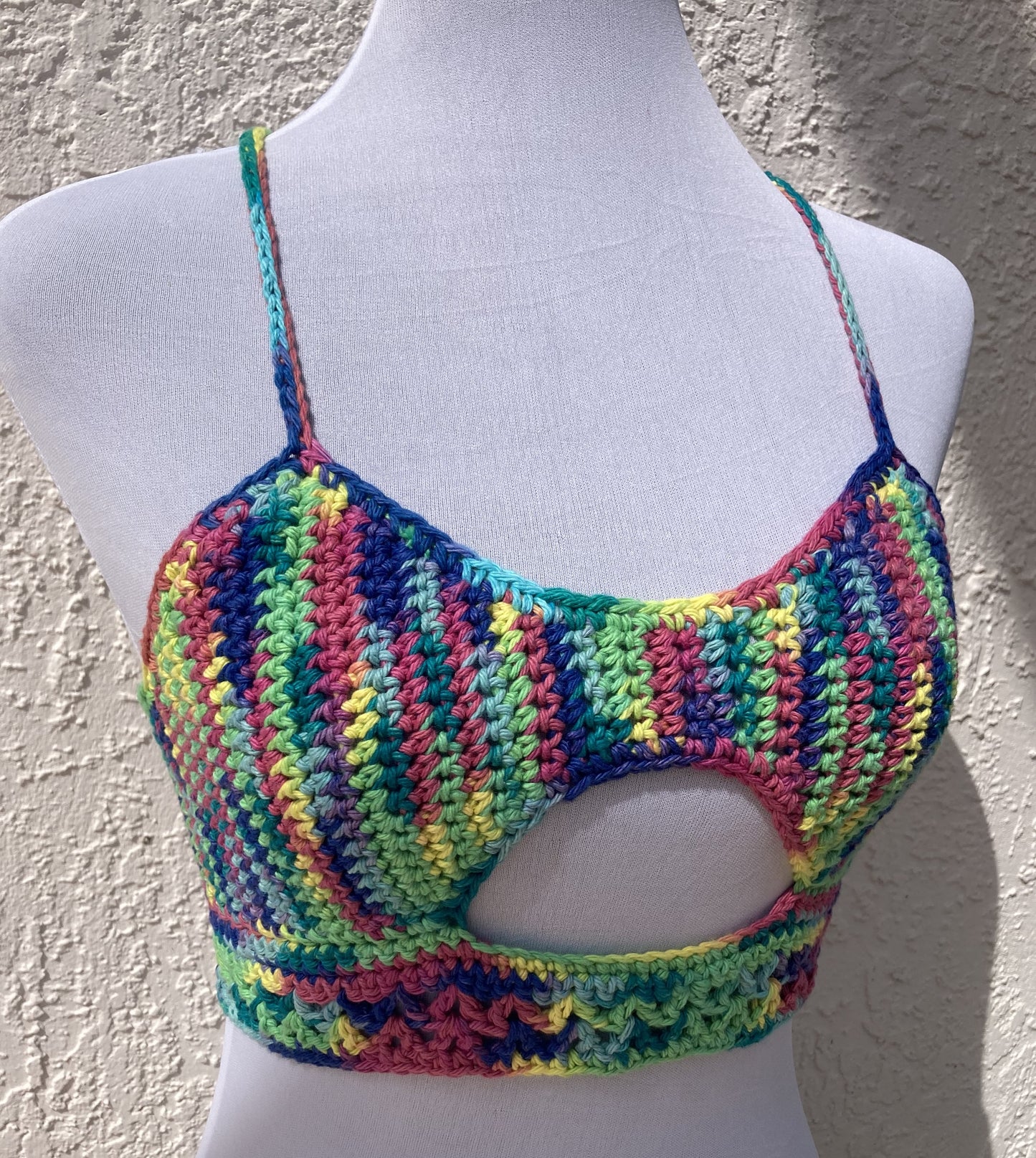 Psychedelic Crochet Sneek A Peek Top