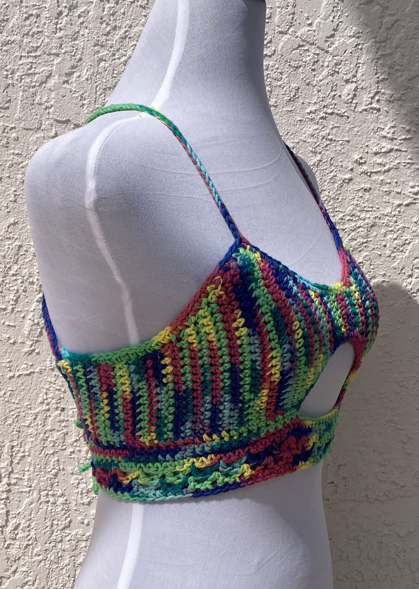 Psychedelic Crochet Sneek A Peek Top