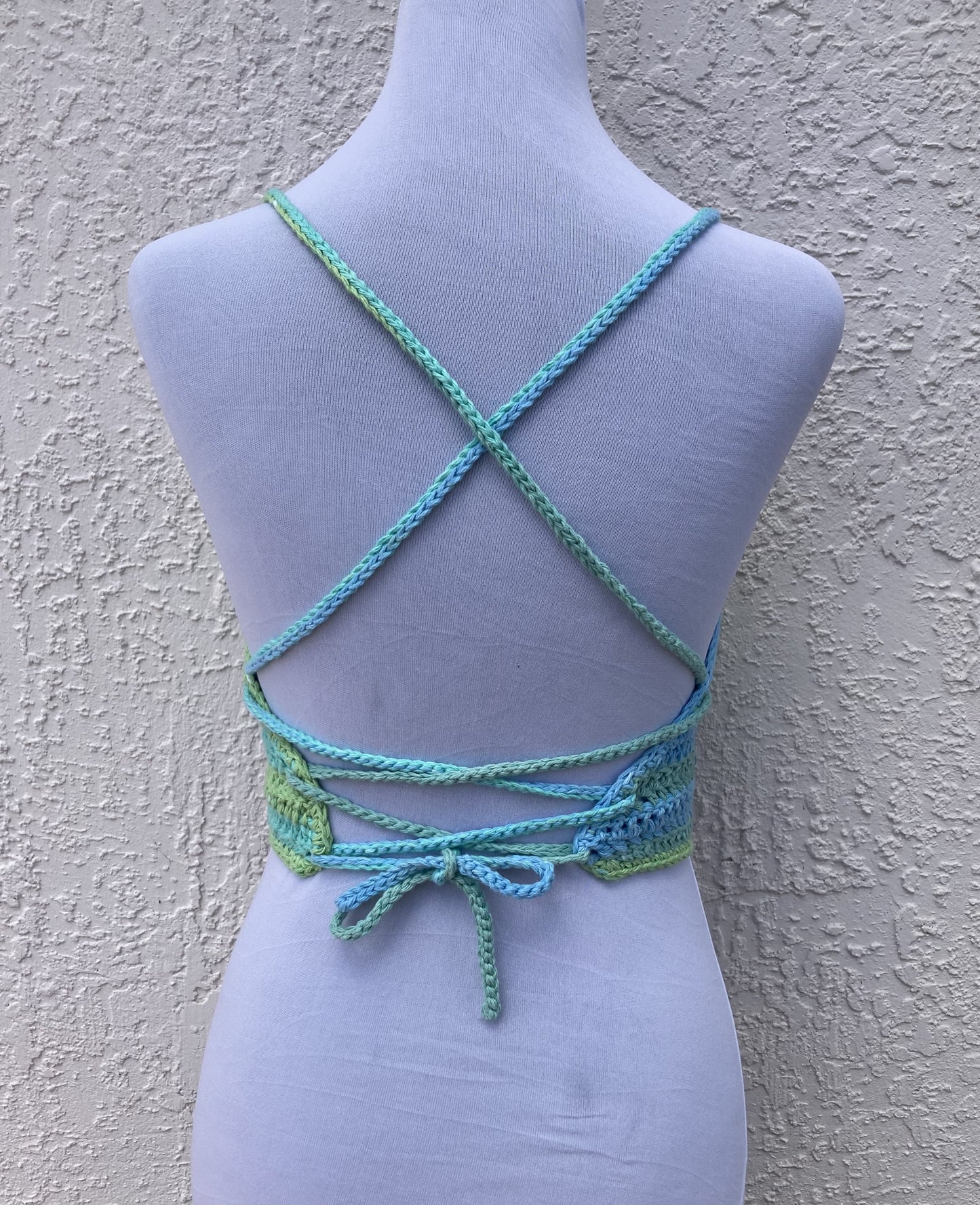 Ocean Stripes Crochet Valerie Top