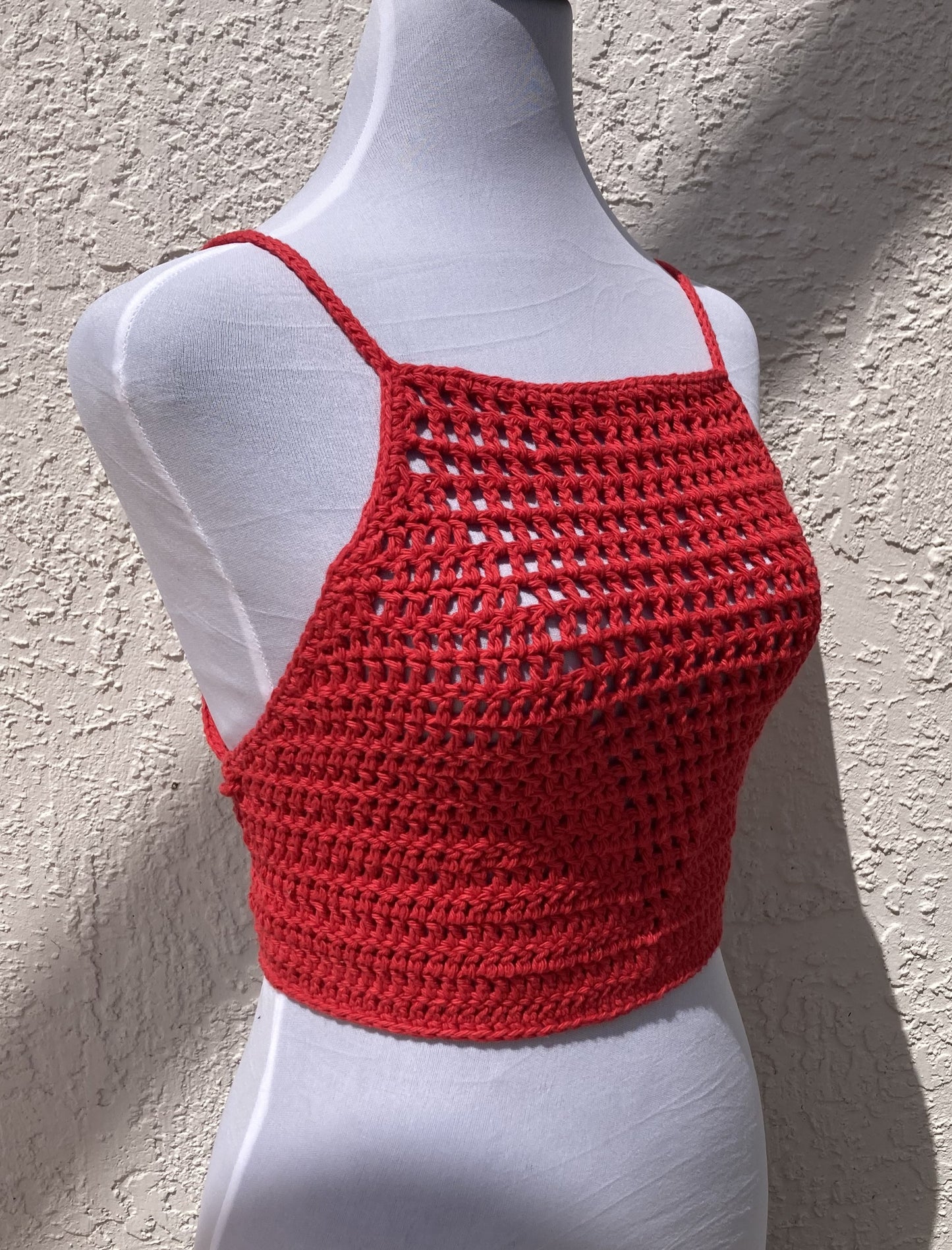 Red Crochet Valerie Top - Small