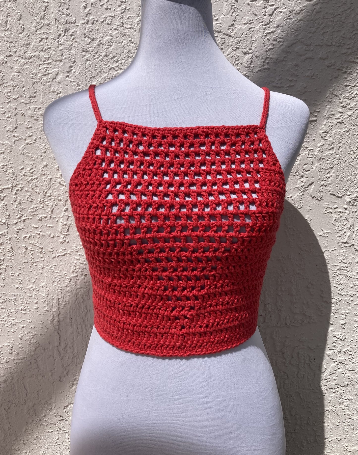 Red Crochet Valerie Top - Small