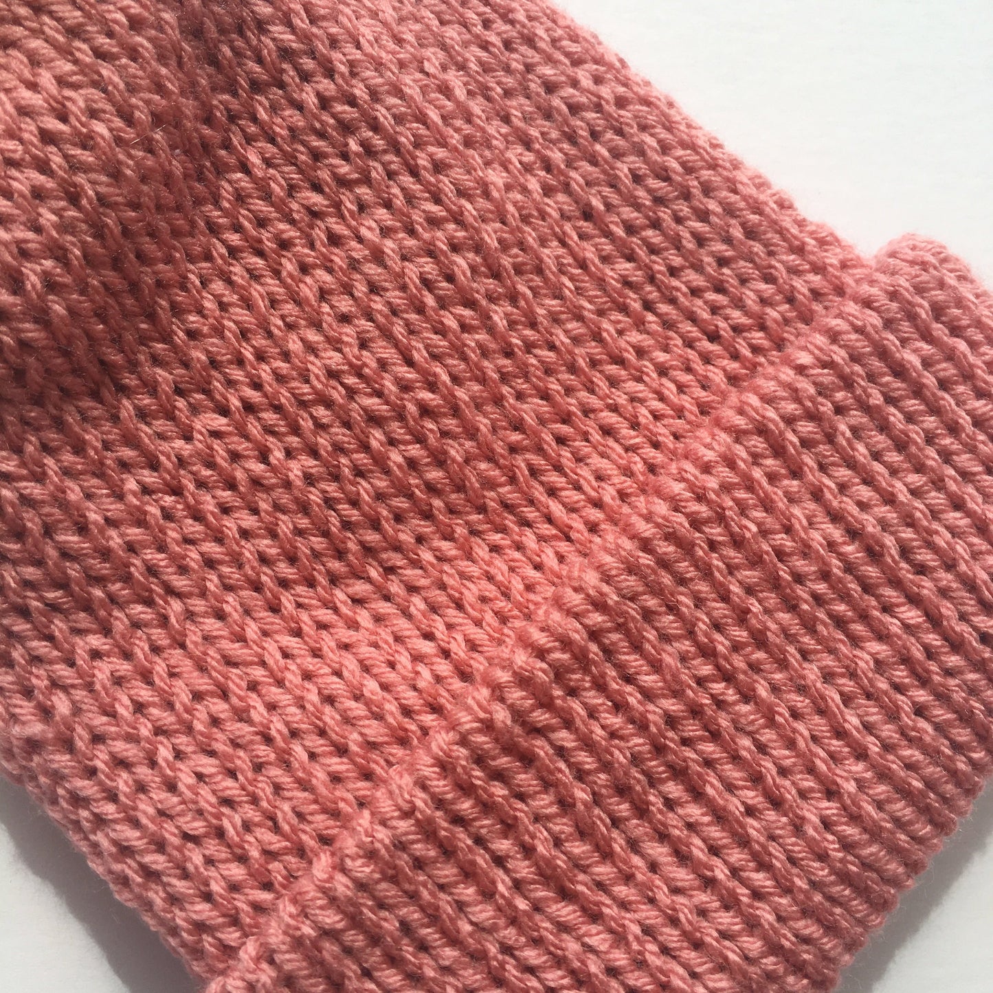 Double Layer Knit Beanie with Removable Pom Pom- 100% Acrylic - Pink