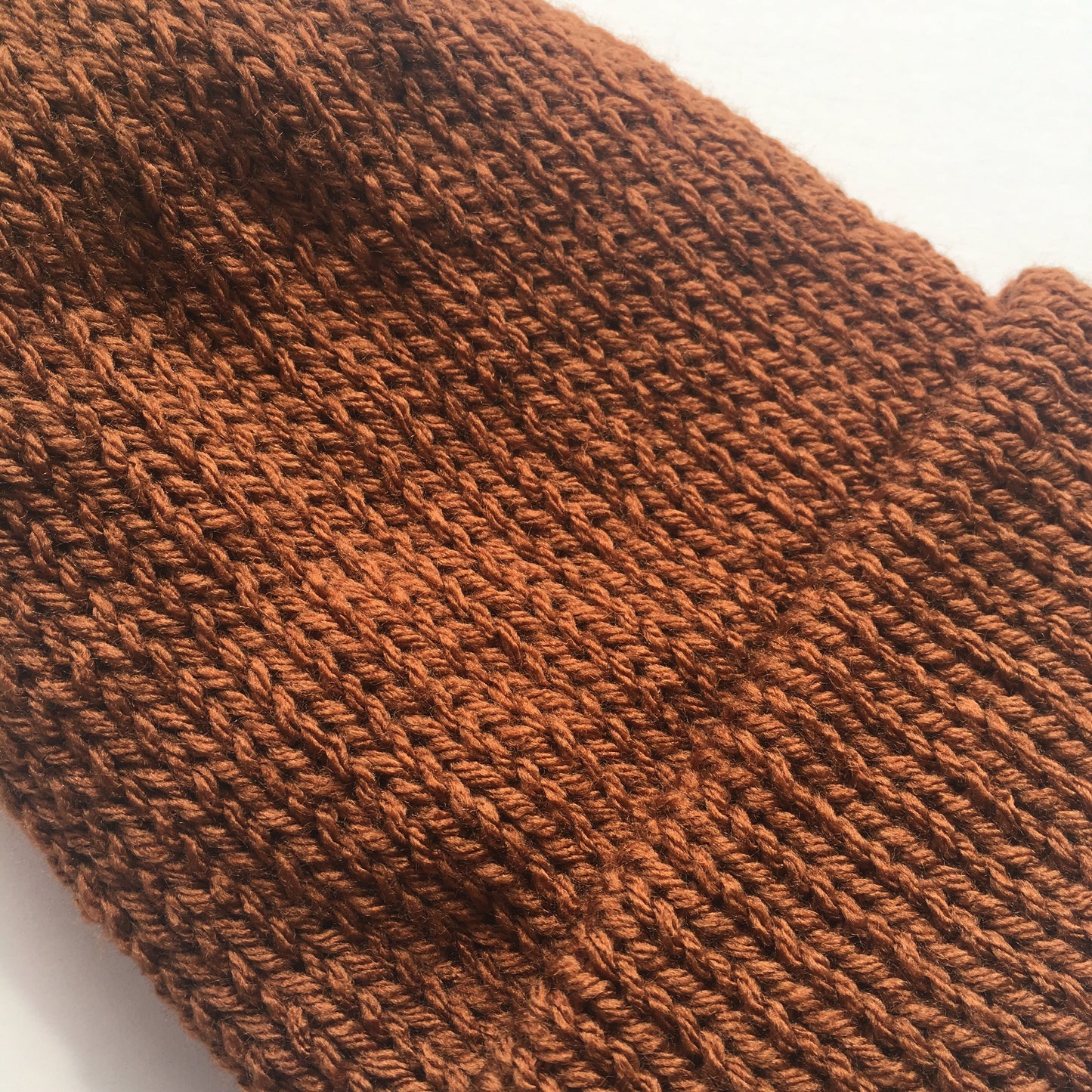 Double Layer Knit Beanie with Removable Pom Pom- 100% Acrylic - Brown