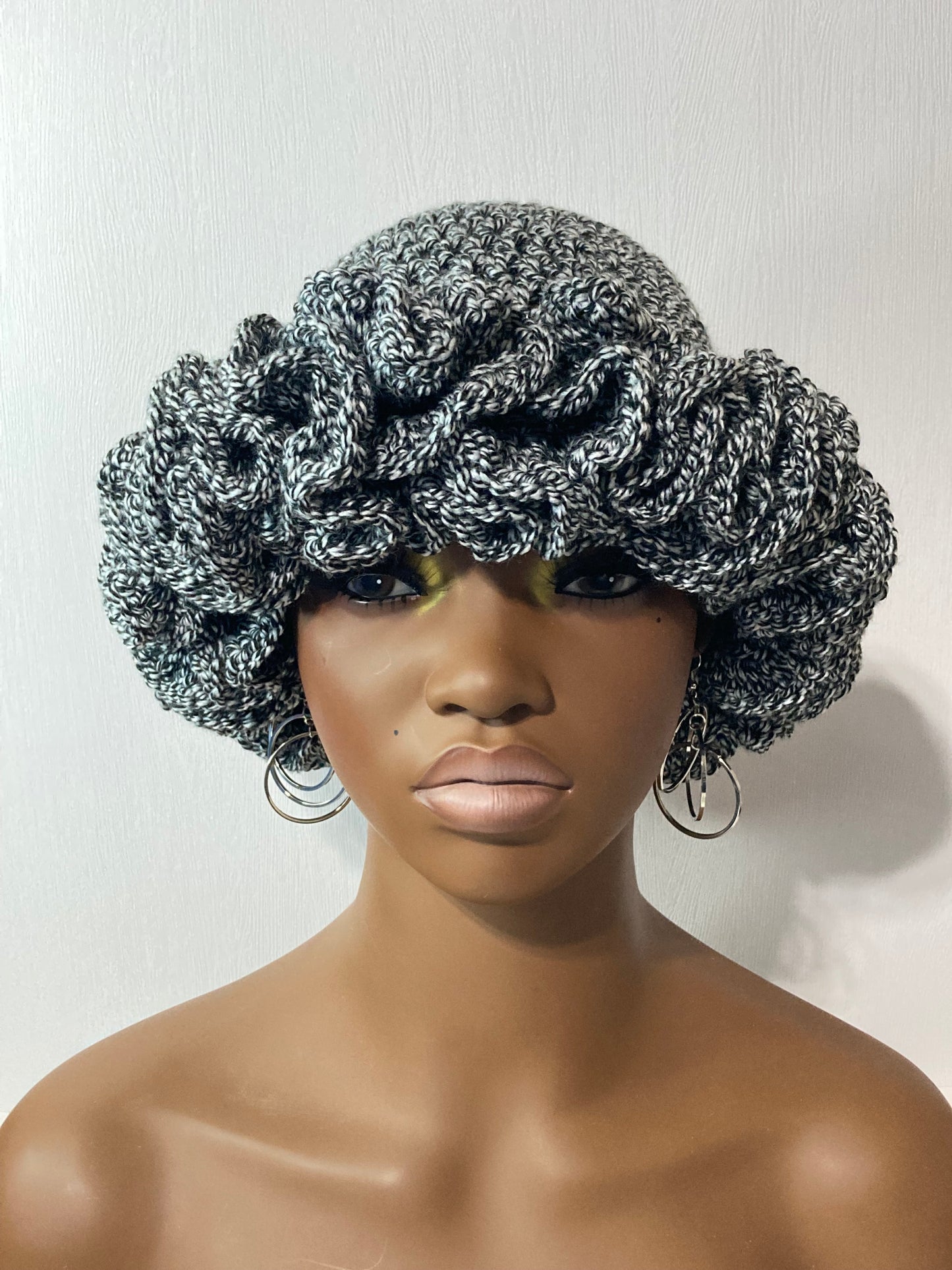 Ruffle Brim Crochet Hat - Composition