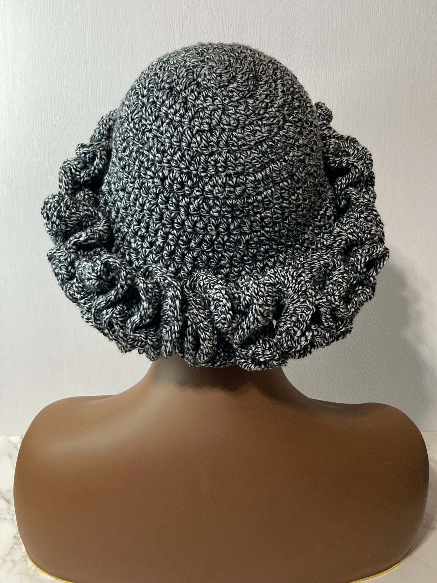 Ruffle Brim Crochet Hat - Composition