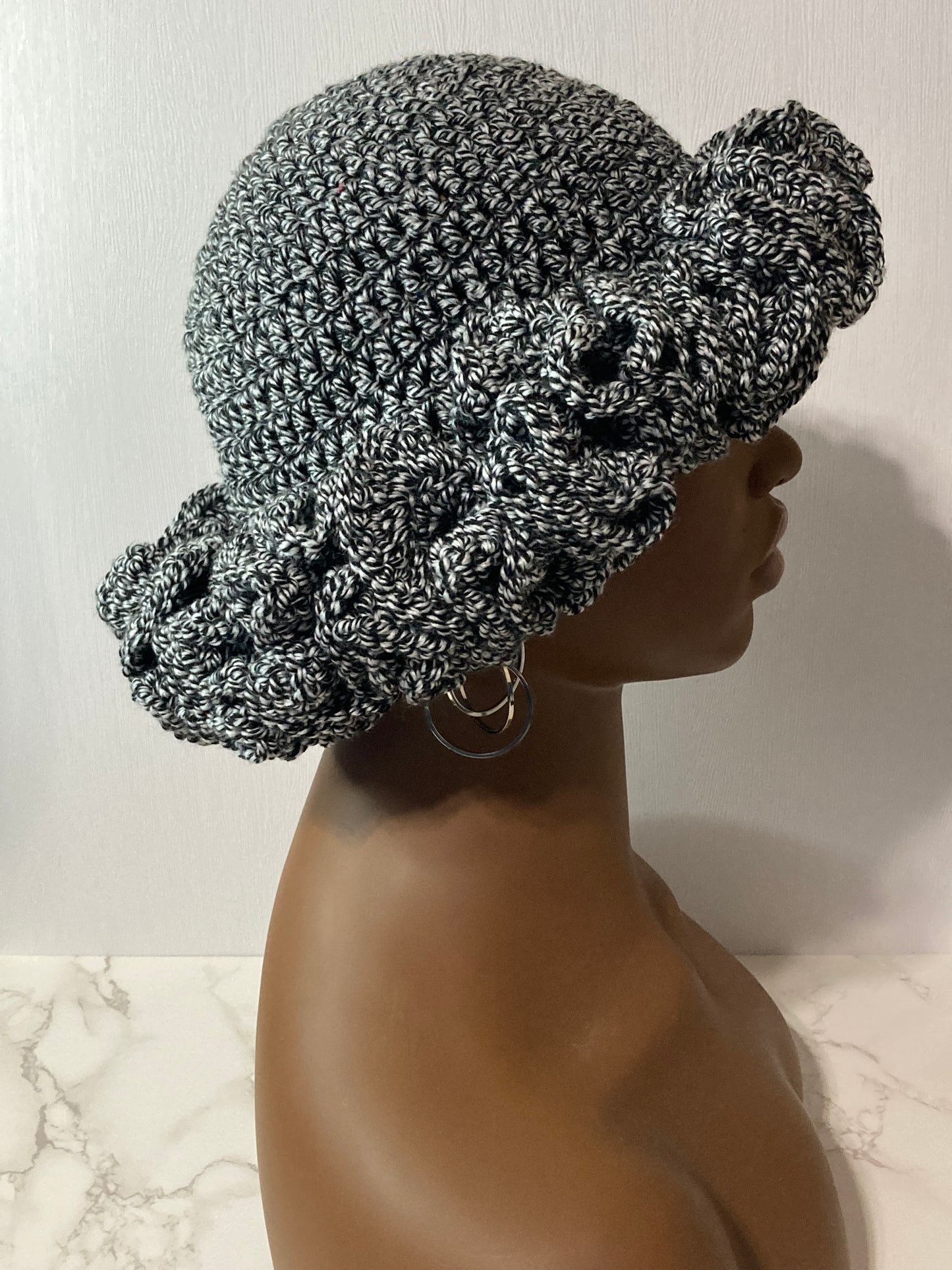 Ruffle Brim Crochet Hat - Composition