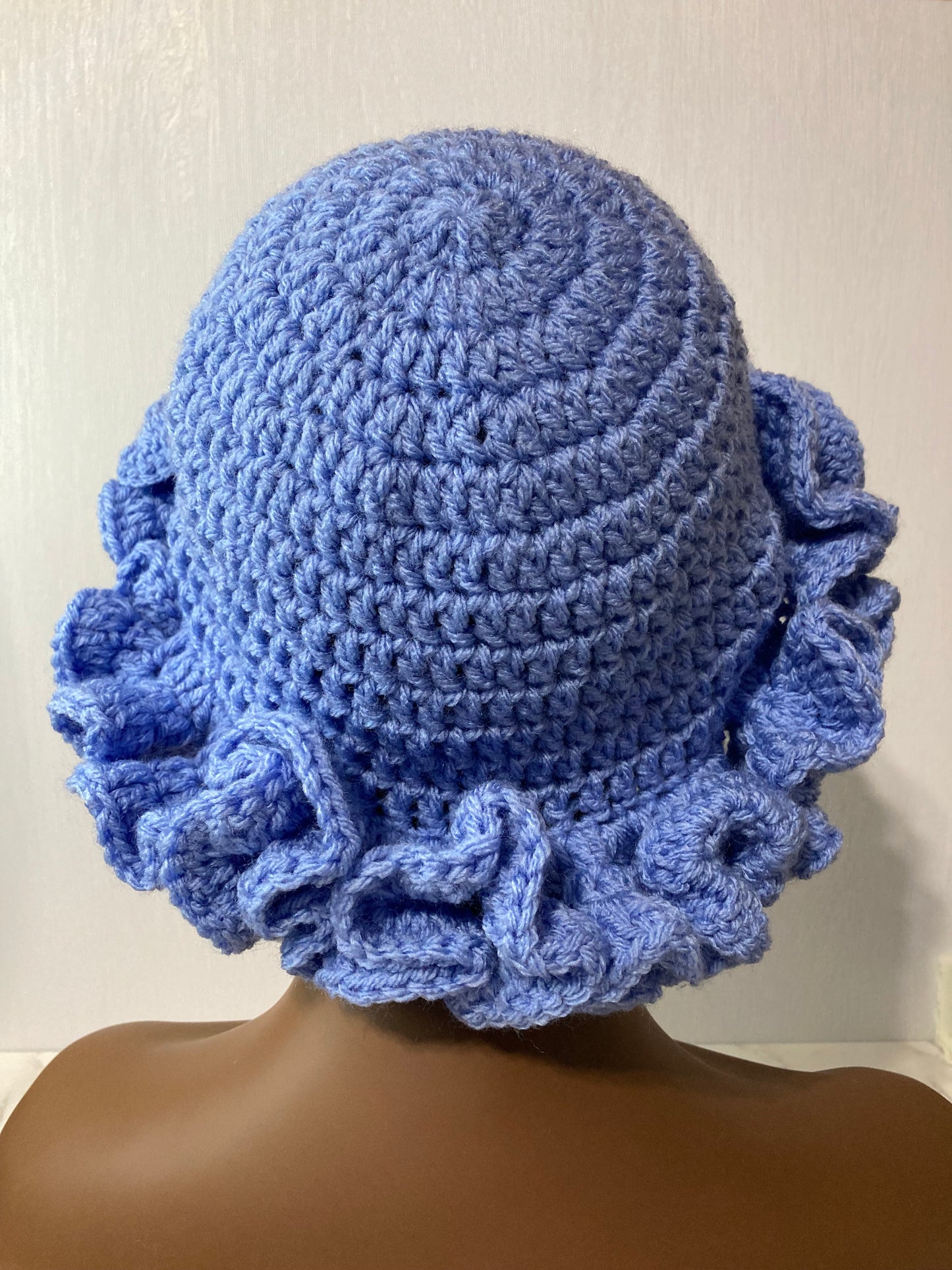 Lite Ruffle Brim Crochet Hat - Cerulean