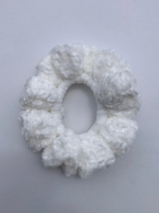 White Velvet Scrunchie