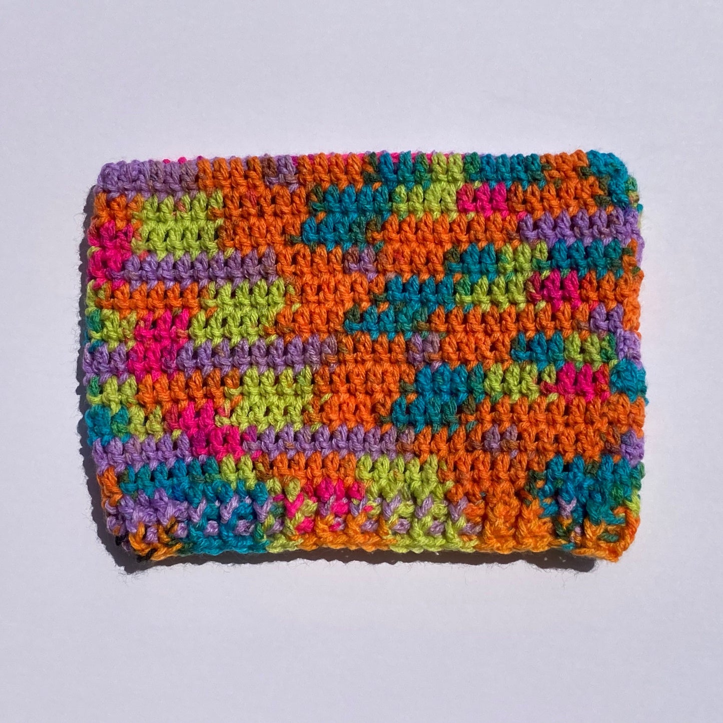 Crochet Cat Ear Beanie - Bright Rainbow