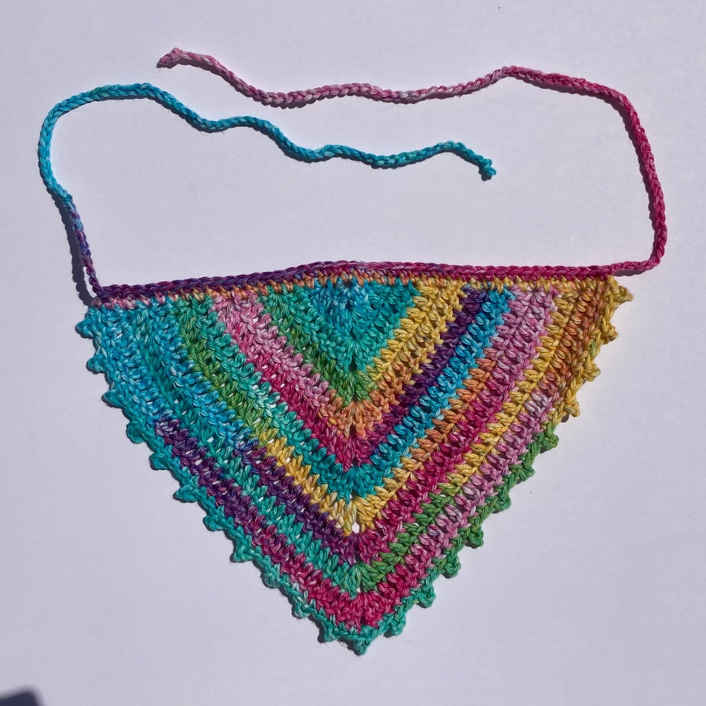 Crochet Cotton Bandana - Brights