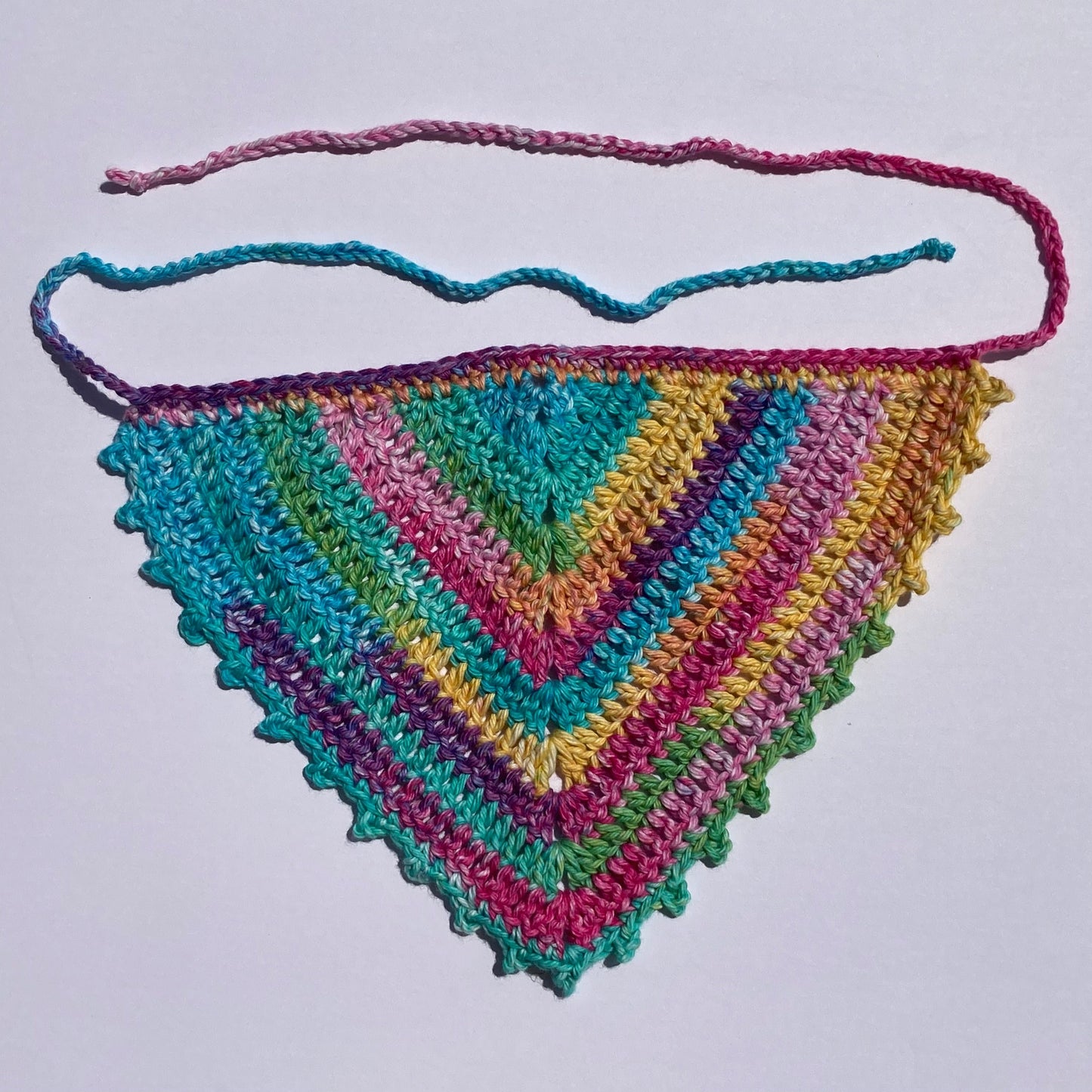 Crochet Cotton Bandana - Brights