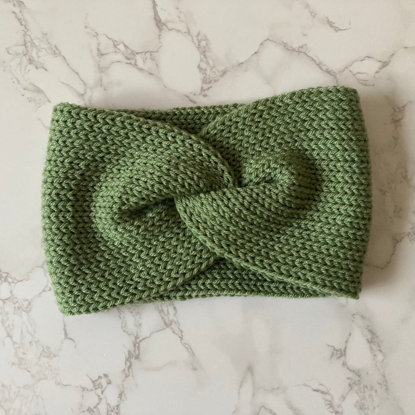 Knit Ear Warmer/Headband - Green - Handmade