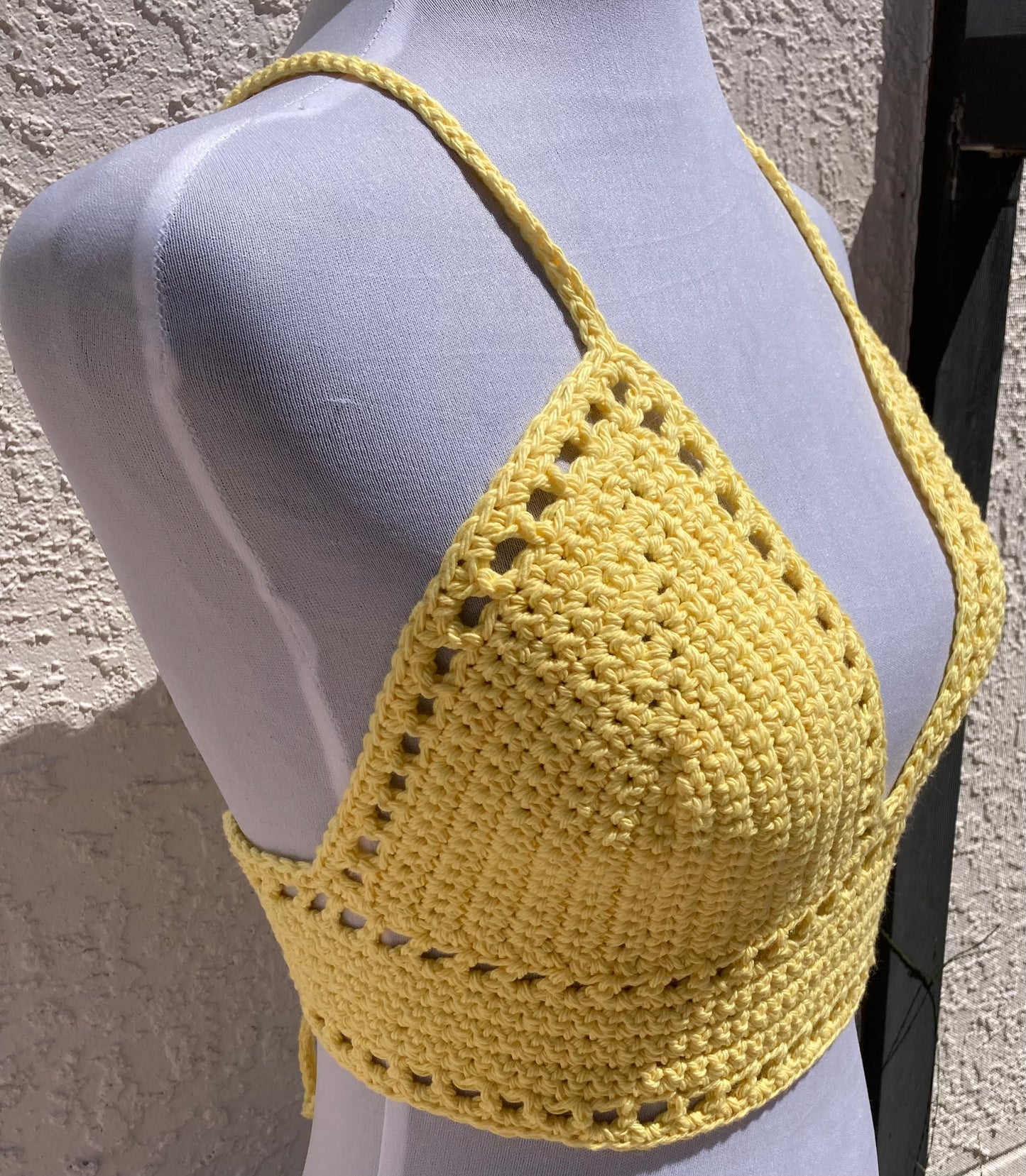 Yellow Crochet Lilly Top - Medium