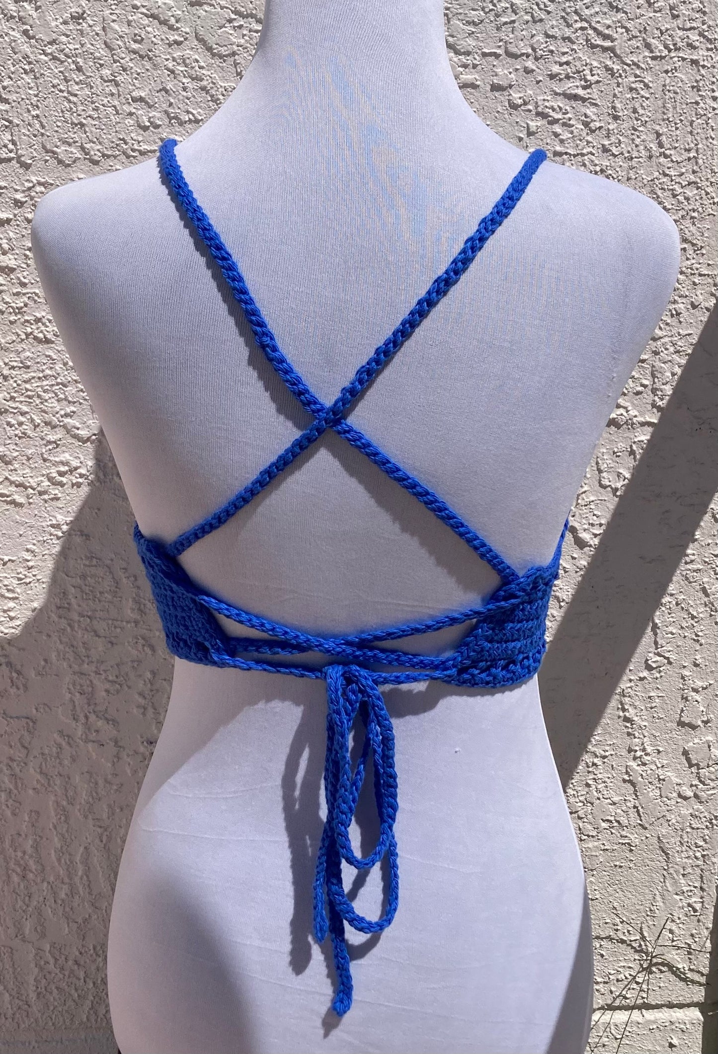 Royal Blue Crochet Lilly Top - Medium