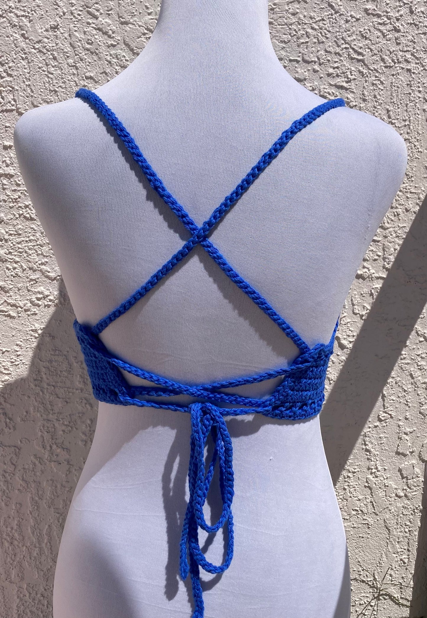 Royal Blue Crochet Lilly Top - Medium