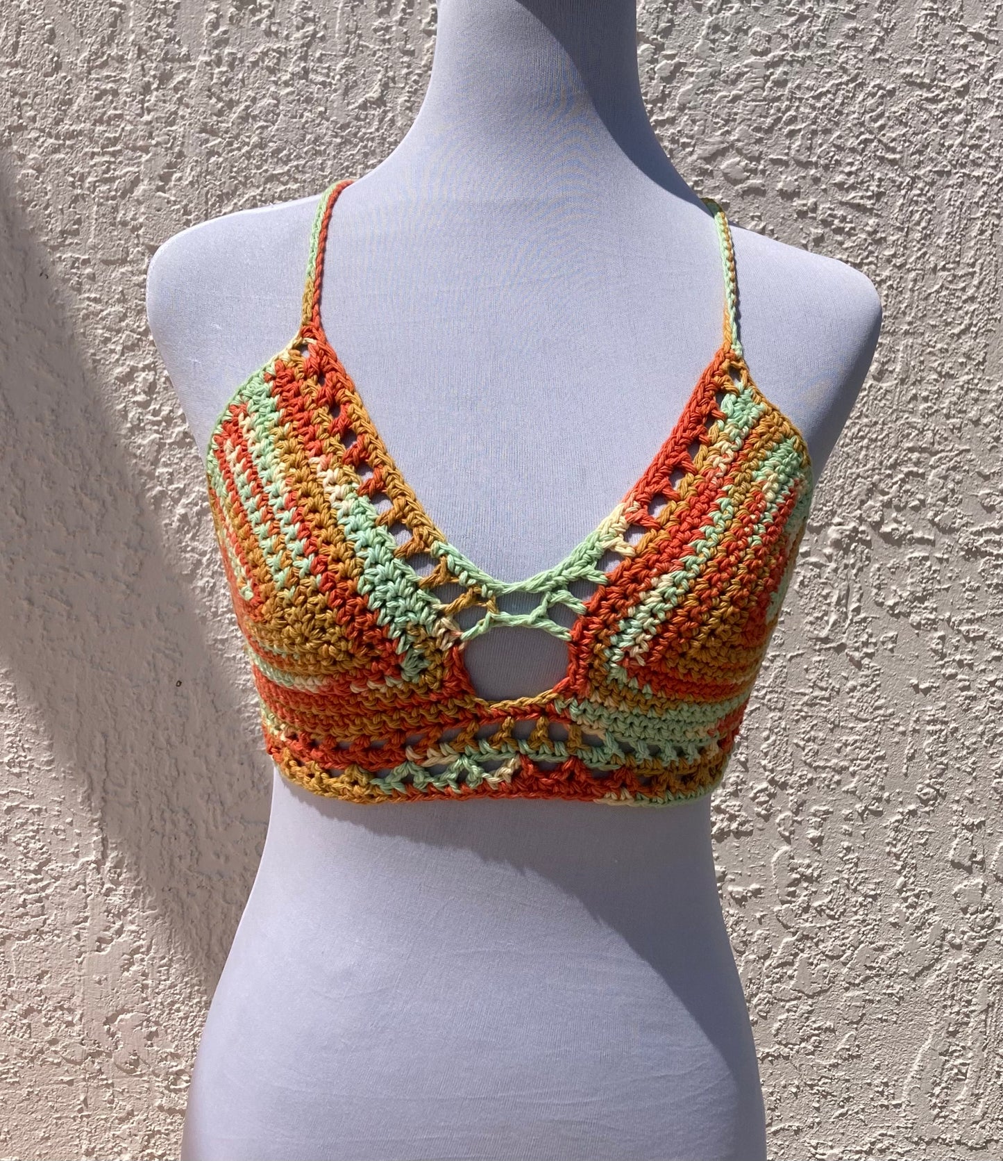 Sunrise Ombre Crochet Journey Crop Top / Bralette