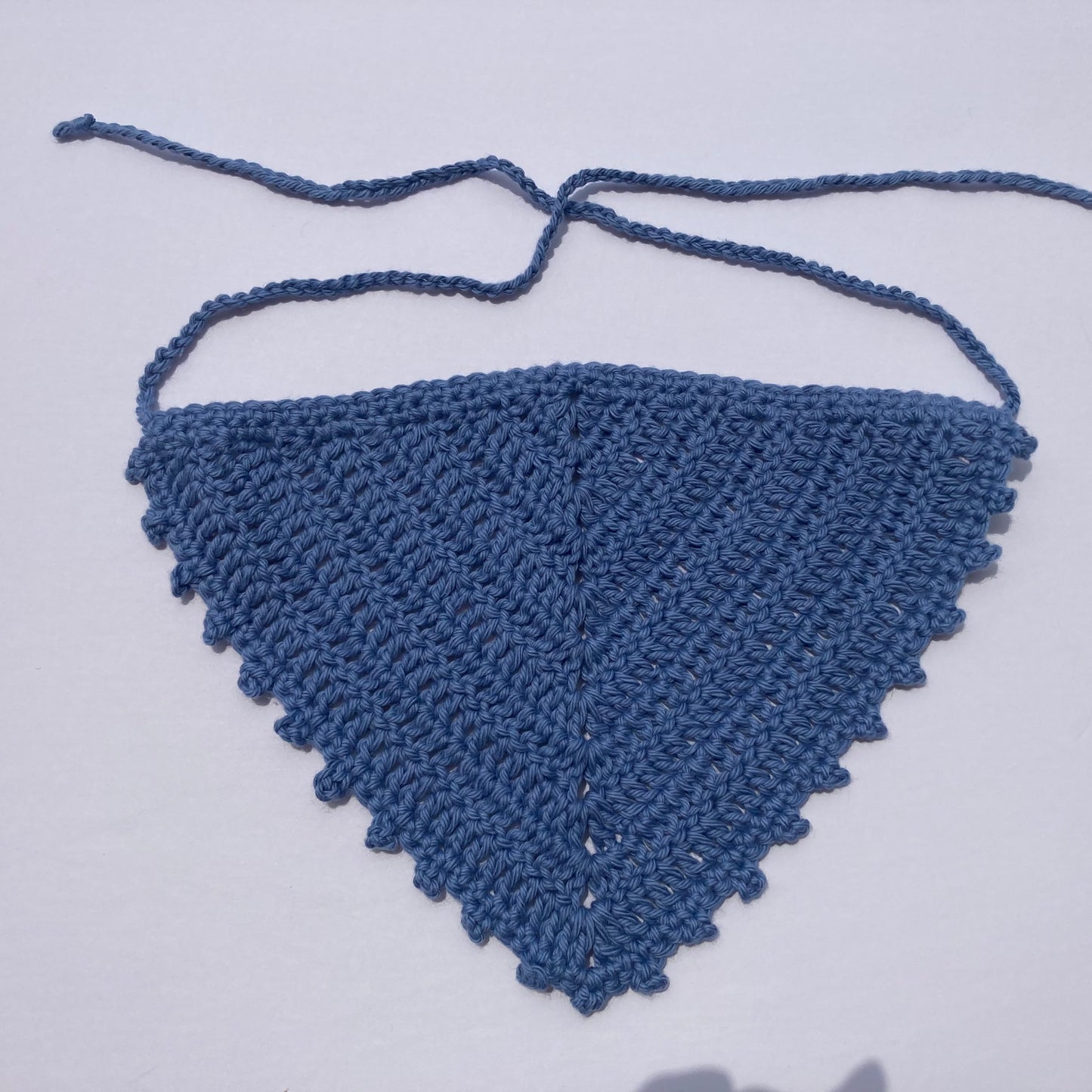 Crochet Cotton Bandana - Stone Wash