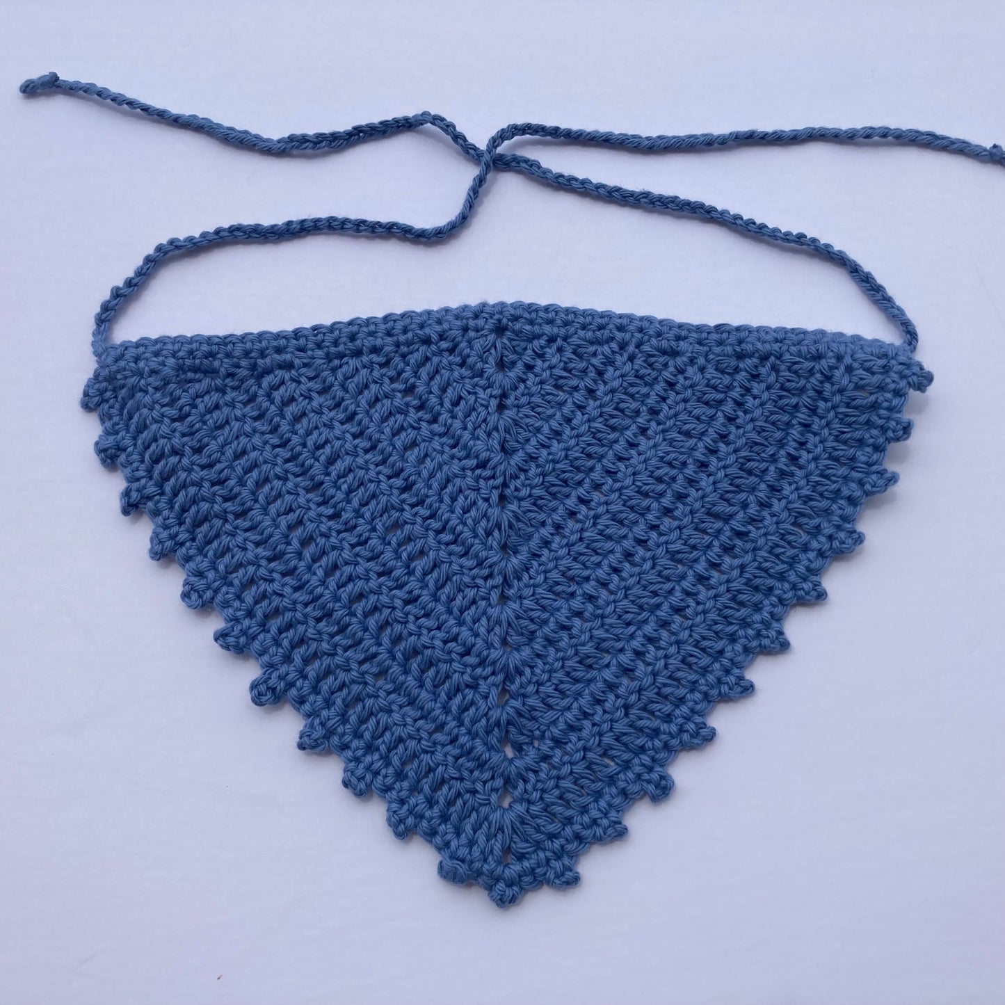 Crochet Cotton Bandana - Stone Wash