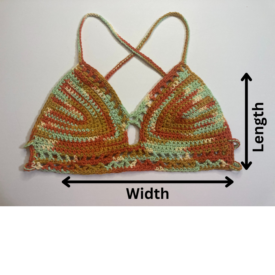 Sage Crochet Journey Crop Top / Bralette - Small